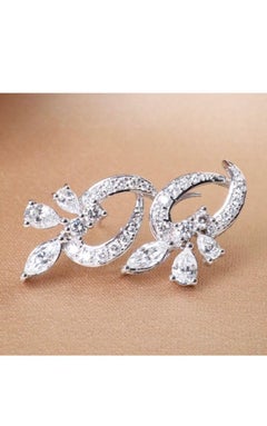 2.40 Ct Mixed Shape Diamonds 18k Gold Earrings