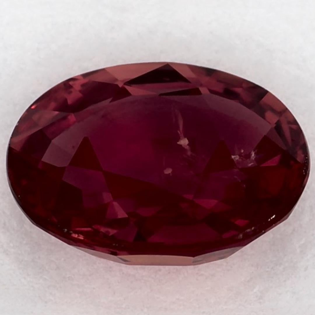2.40 Ct Ruby Oval Loose Gemstone im Zustand „Neu“ im Angebot in Fort Lee, NJ