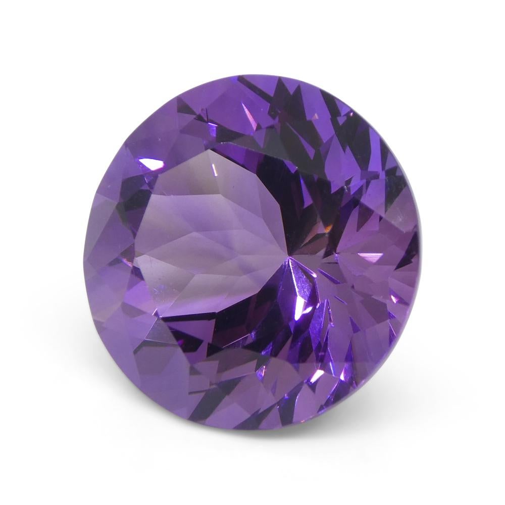 24.08ct Round Purple Amethyst from Uruguay For Sale 7