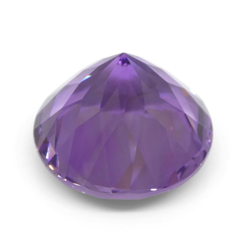 24.08ct Round Purple Amethyst from Uruguay In New Condition For Sale In Toronto, Ontario