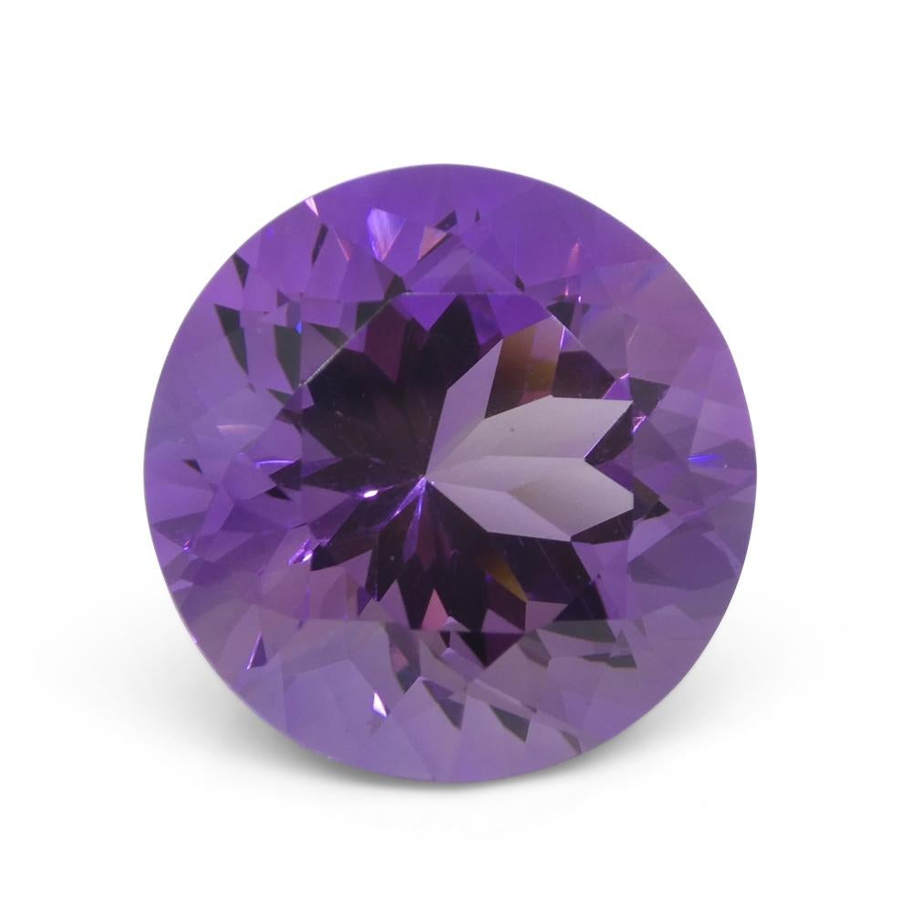 24.08ct Round Purple Amethyst from Uruguay For Sale 1