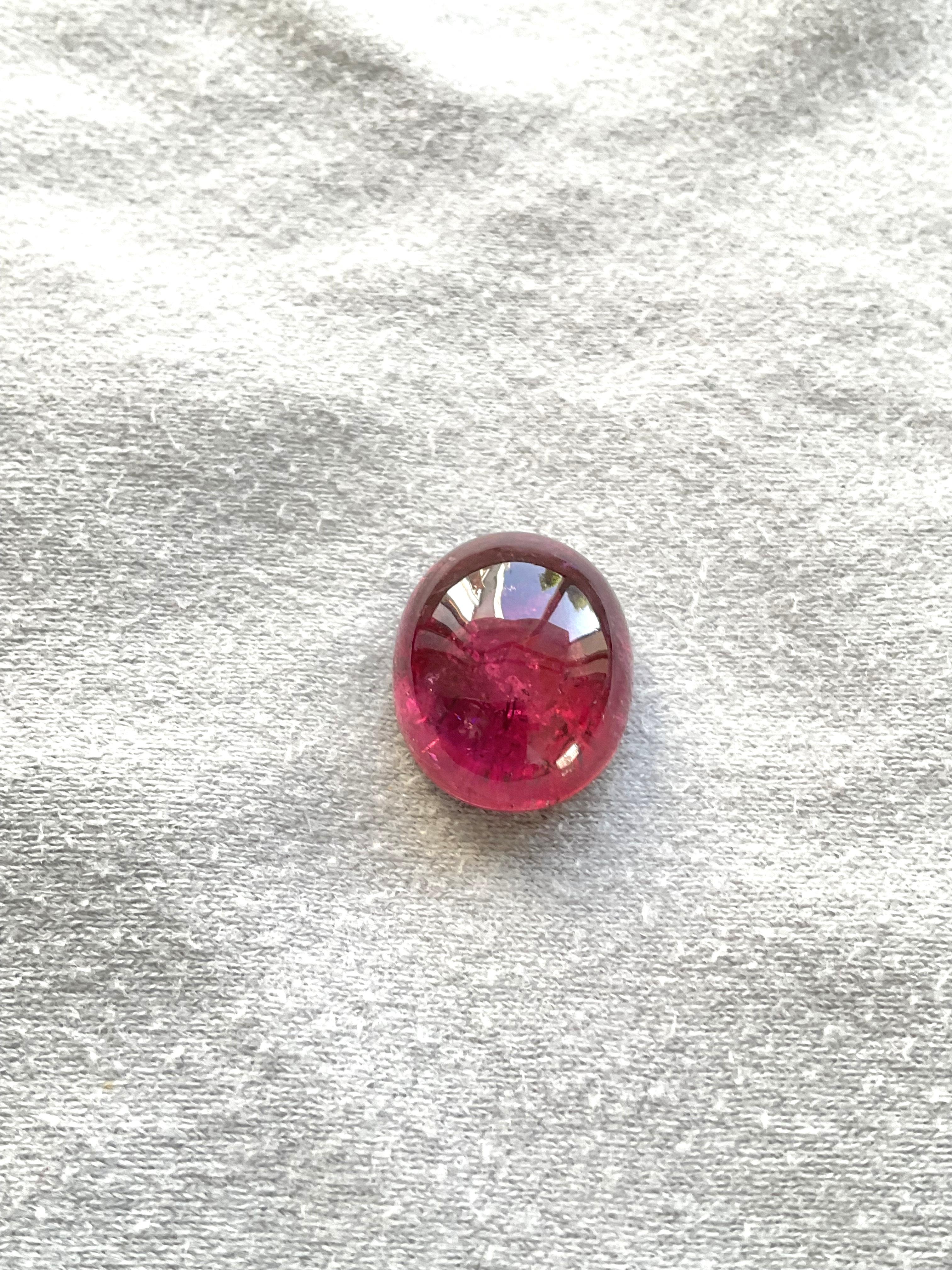 24.09 Carats Top Quality Rubellite Tourmaline Cabochon Natural Gemstone For Sale 1