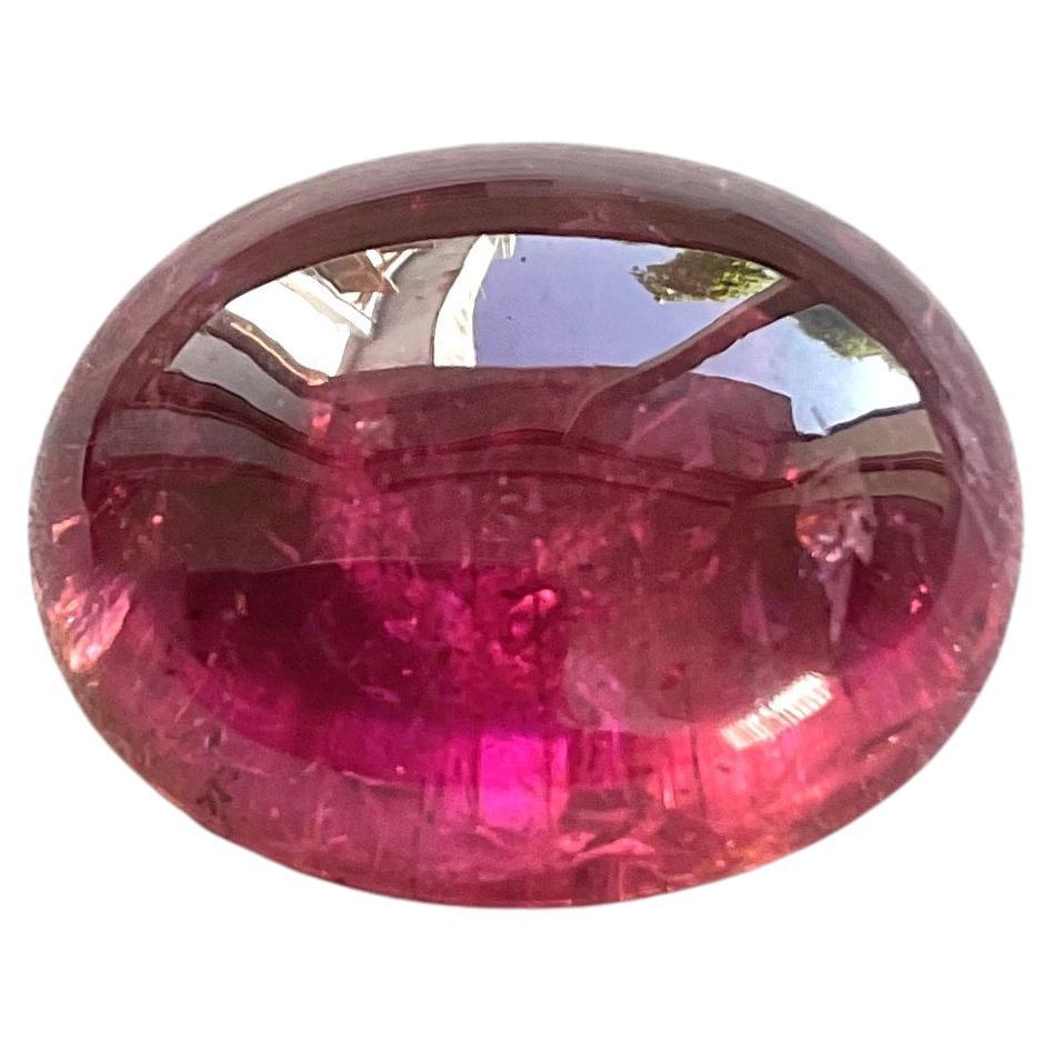 24.09 Carats Top Quality Rubellite Tourmaline Cabochon Natural Gemstone For Sale