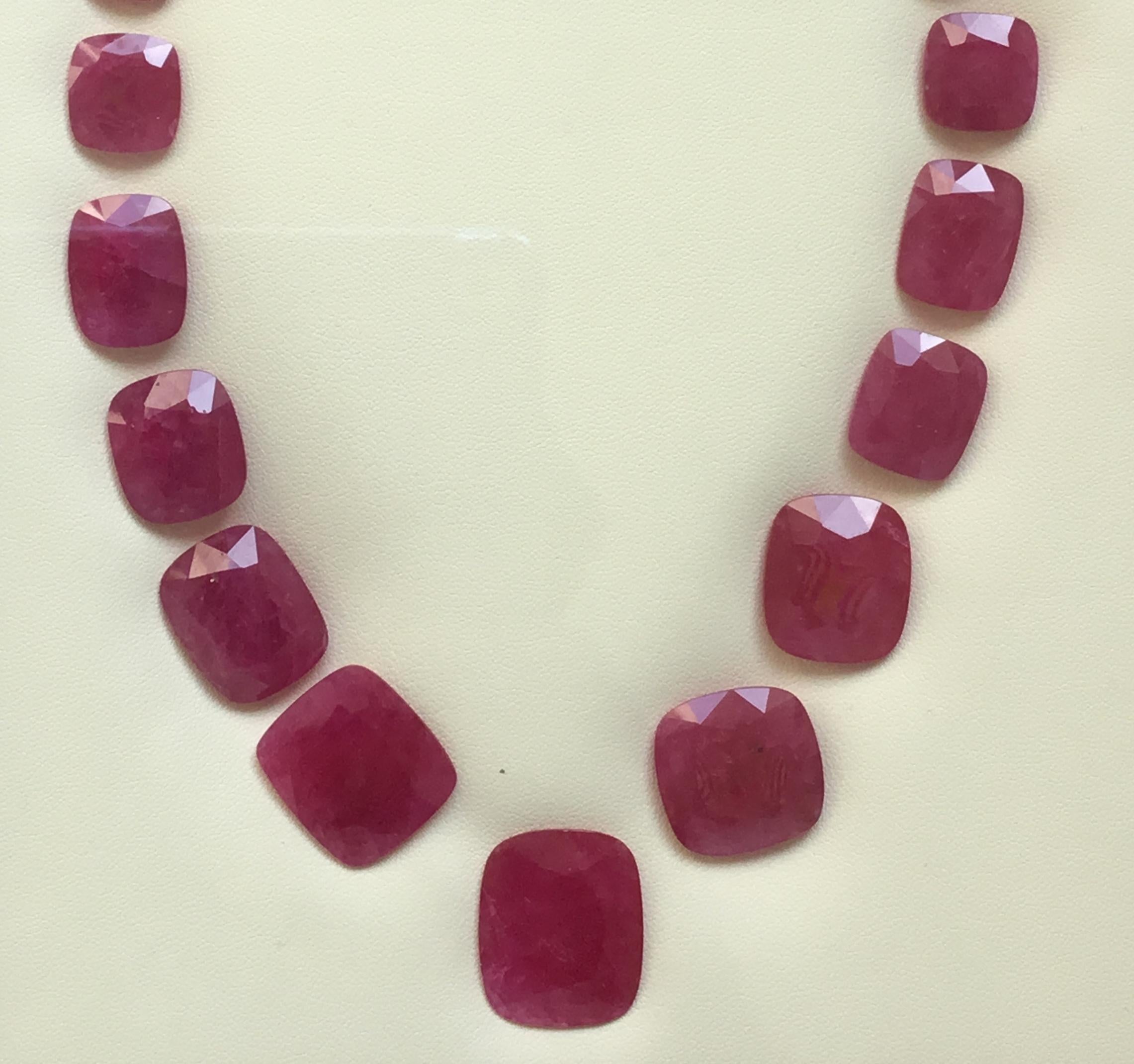 240.99 Carats Ruby Mozambique Cushion Faceted Cutstone Layout Heated Natural Gem In New Condition For Sale In Jaipur, RJ