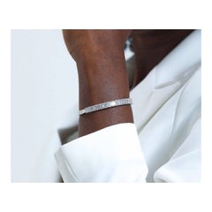 Bracciale in oro massiccio con diamanti baguette da 2,40 carati