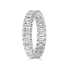 2.40ct Emerald Cut Diamond Eternity Band in Platinum