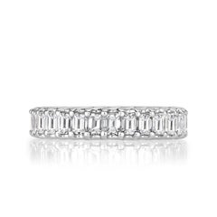 2.40ct Emerald Cut Diamond Eternity Band in Platinum
