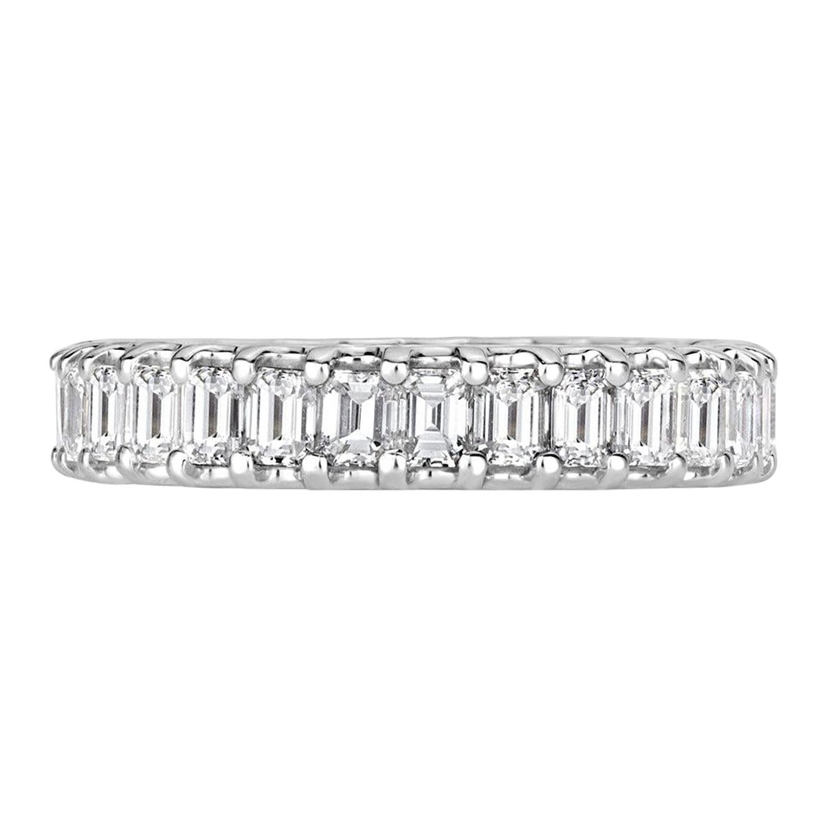 2.40ct Emerald Cut Diamond Eternity Band in Platinum