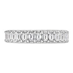 2.40ct Emerald Cut Diamond Eternity Band in Platinum