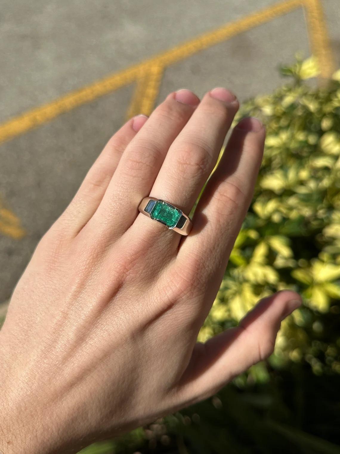 green diamond ring for men