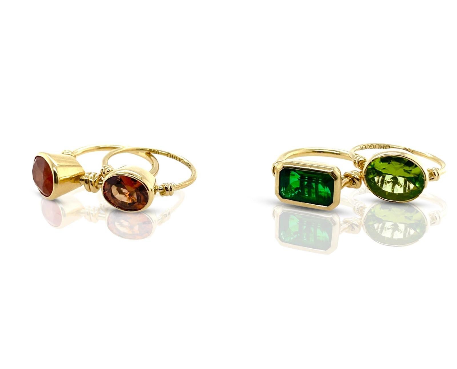 Artist 2.50ct Zambian Emerald 'Forget Me Knot' Ring in 18ct Yellow Gold