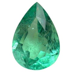2,41 Carati 10,5x7,5 Smeraldo colombiano verde azzurro pastello - Gemma con taglio a pera