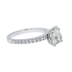 2.41 Carat Heart Shape Diamond Ring Brilliant White 18K Gold Everyday Royalty