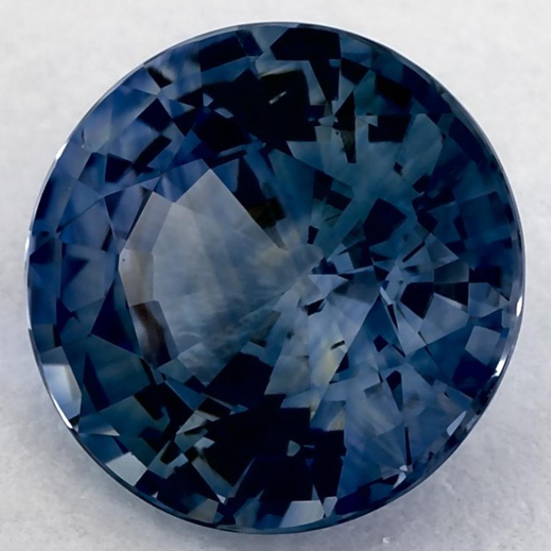 Round Cut 2.41 Ct Blue Sapphire Round Loose Gemstone For Sale