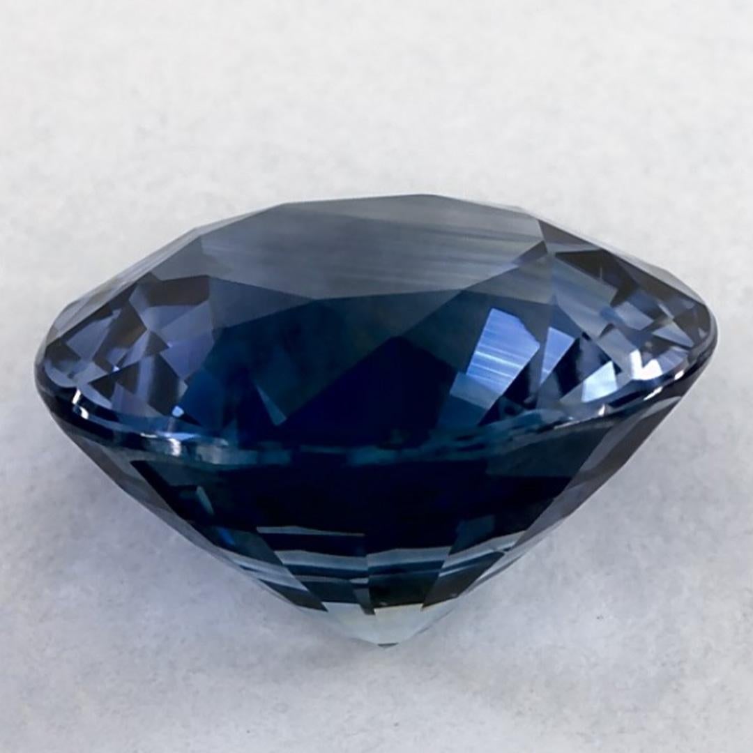 2.41 Ct Blue Sapphire Round Loose Gemstone In New Condition For Sale In Fort Lee, NJ