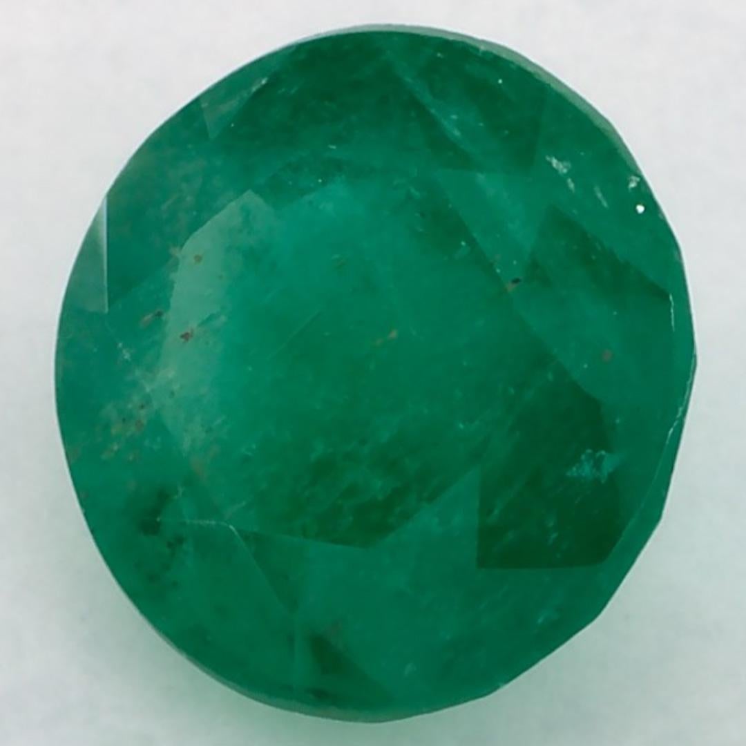 Round Cut 2.41 Ct Emerald Round Loose Gemstone For Sale