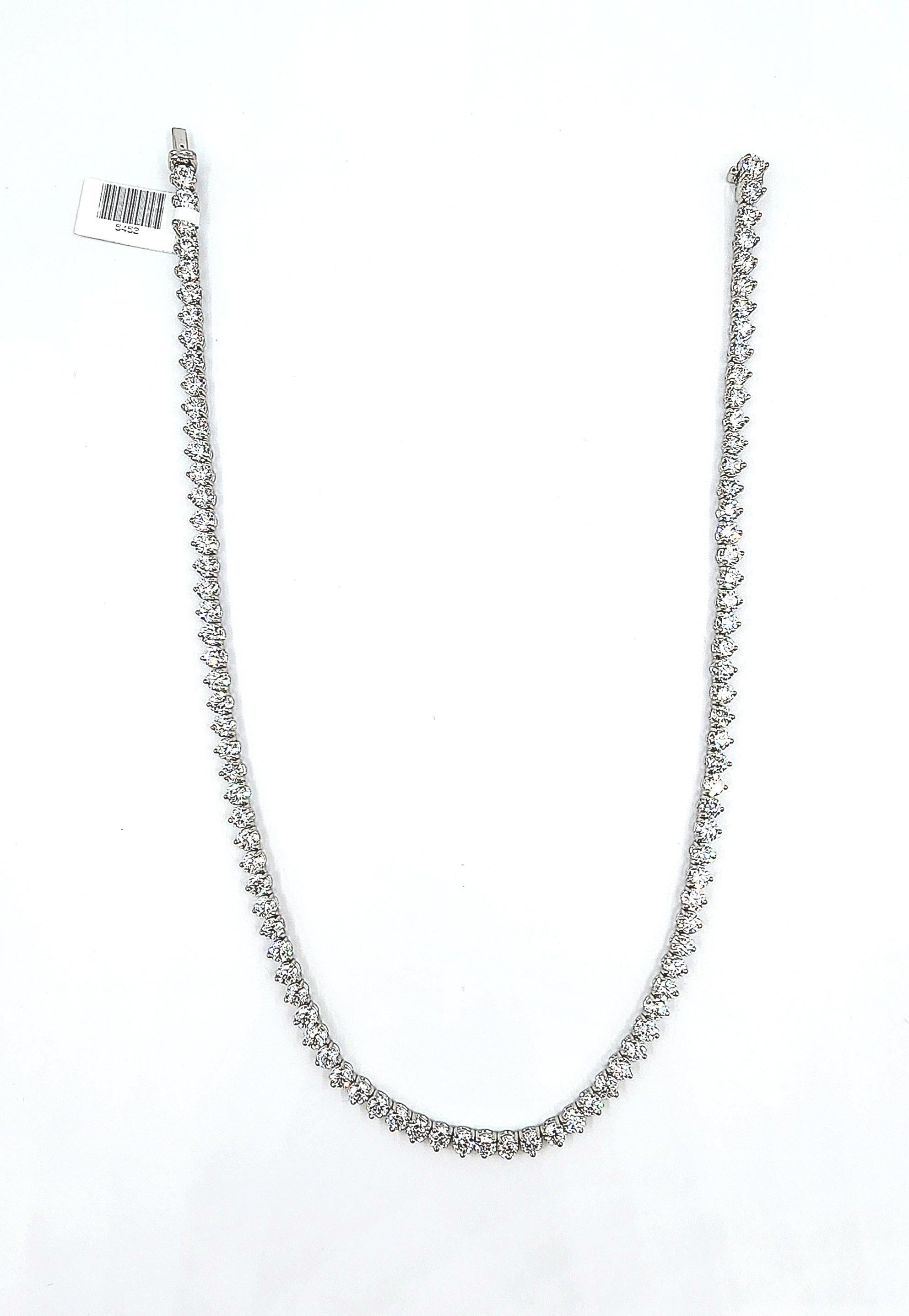 Collana Tennis con diamanti da 24.10 ct in vendita 2