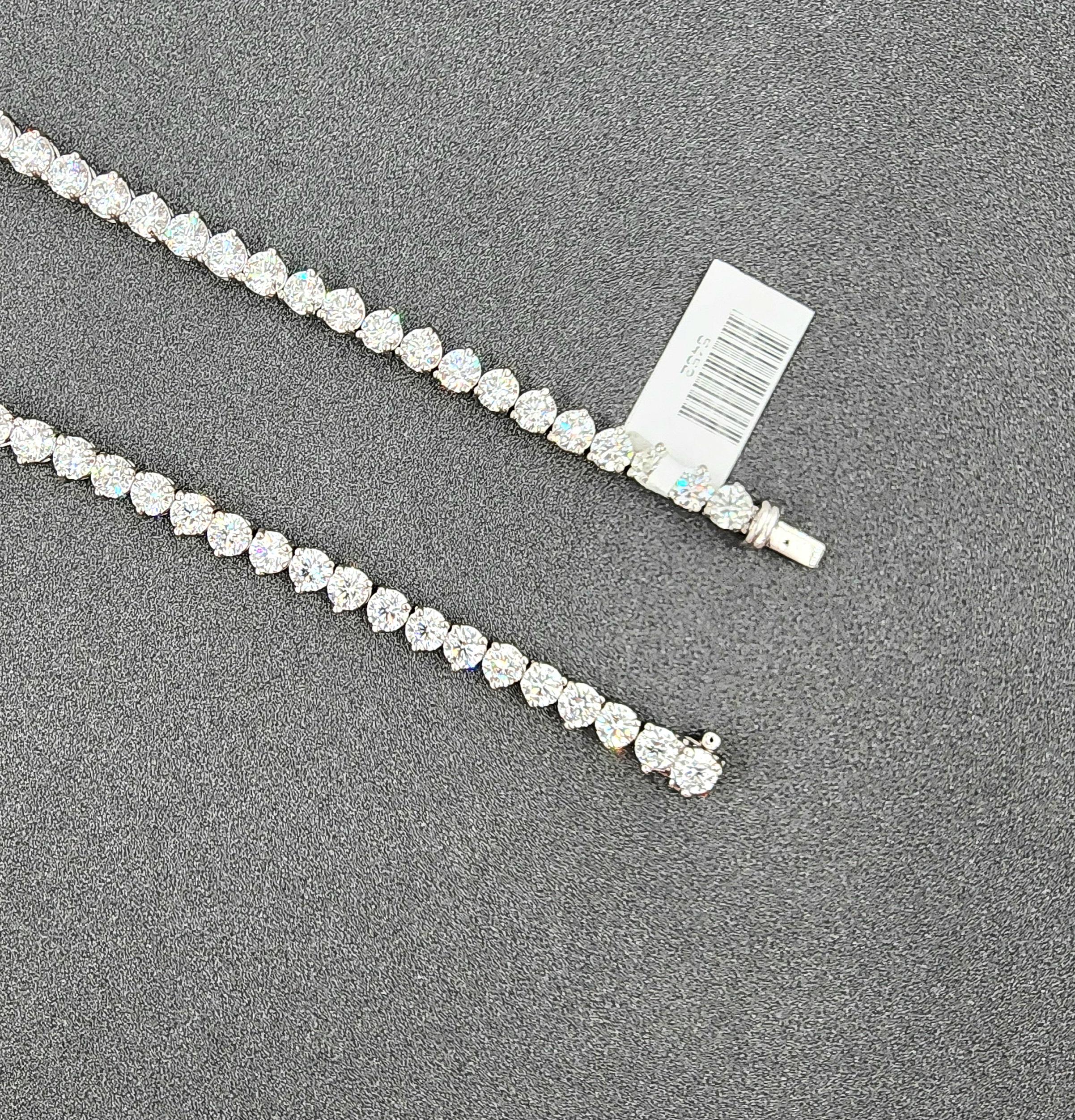 da uomo o donna Collana Tennis con diamanti da 24.10 ct in vendita