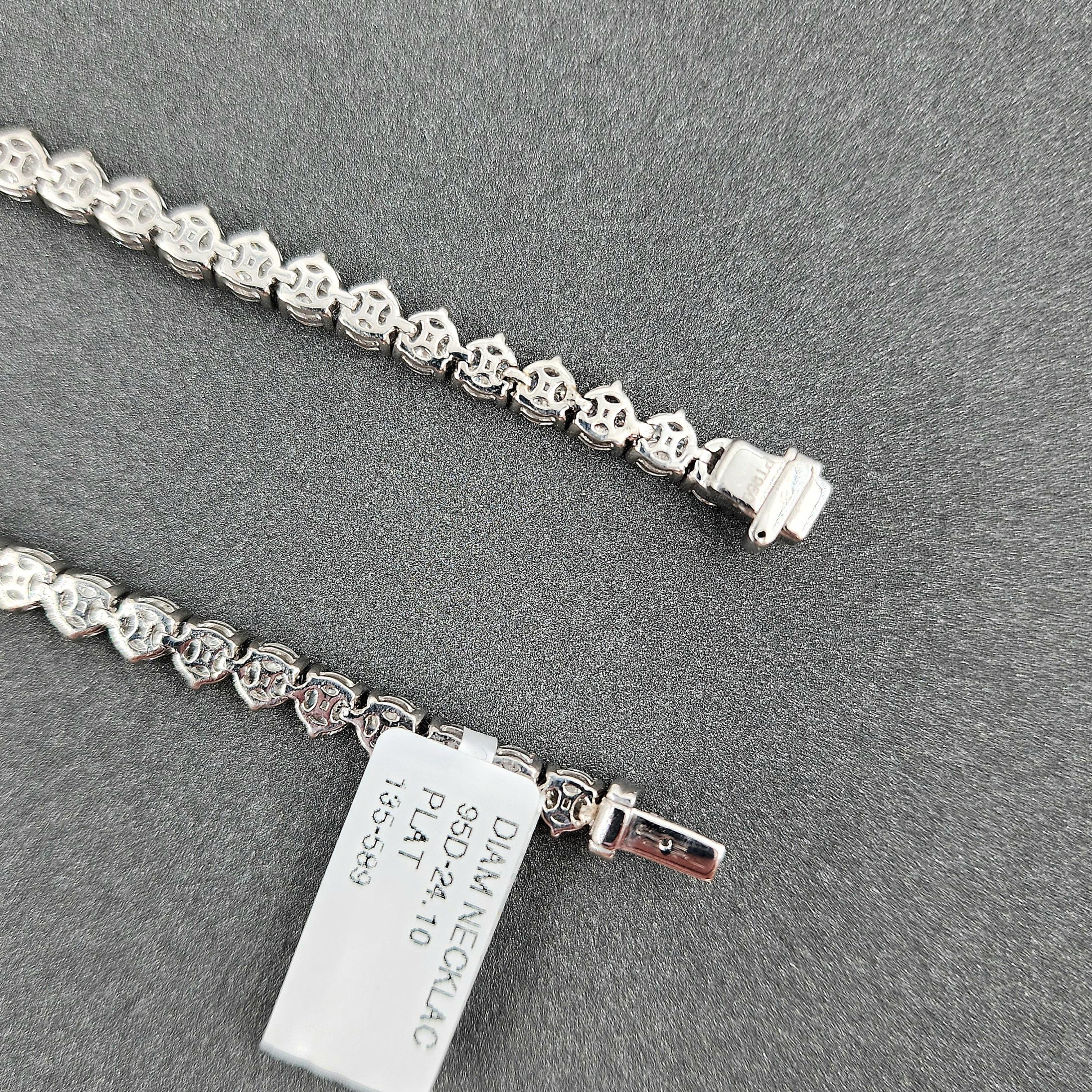 Collana Tennis con diamanti da 24.10 ct in vendita 1