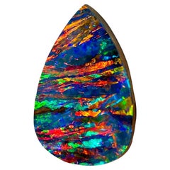 24,11 Karat natürlicher, massiver, unbehandelter, schwarzer Boulder-Opal