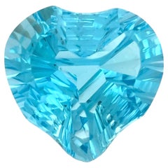 24.12 Carat Natural Blue Heart Shaped Topaz Stone