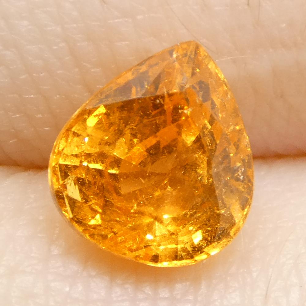 2.41ct Pear Fanta Orange Mandarin Spessartite/Spessartine Garnet from Namibia For Sale 7