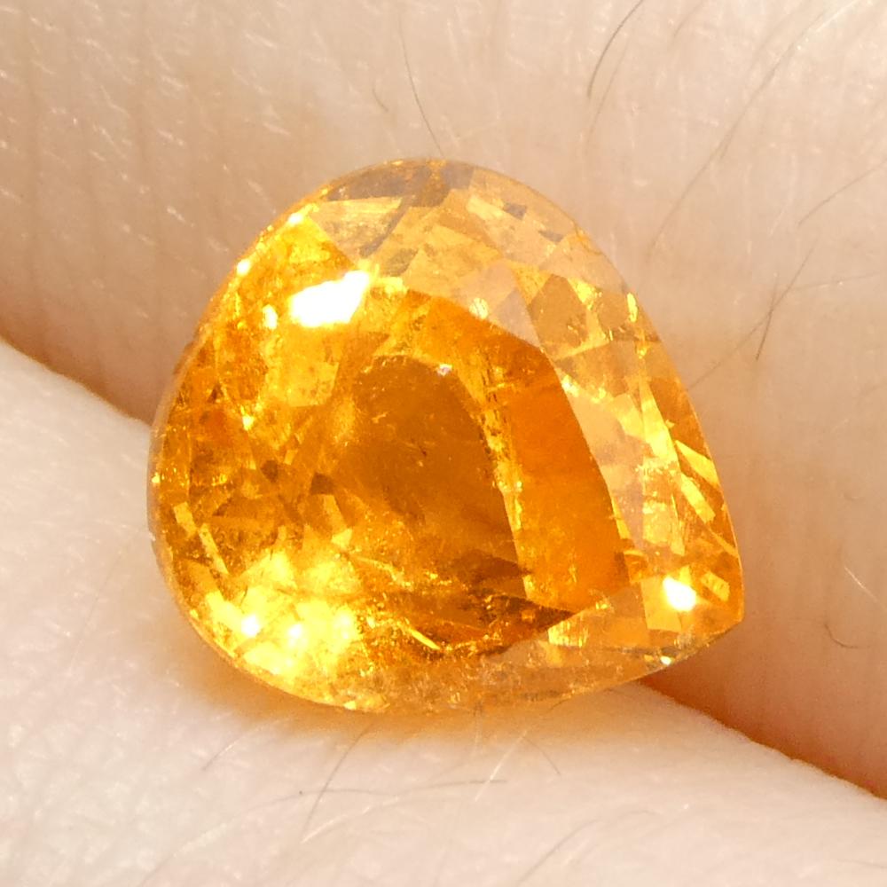 2.41ct Pear Fanta Orange Mandarin Spessartite/Spessartine Garnet from Namibia For Sale 8