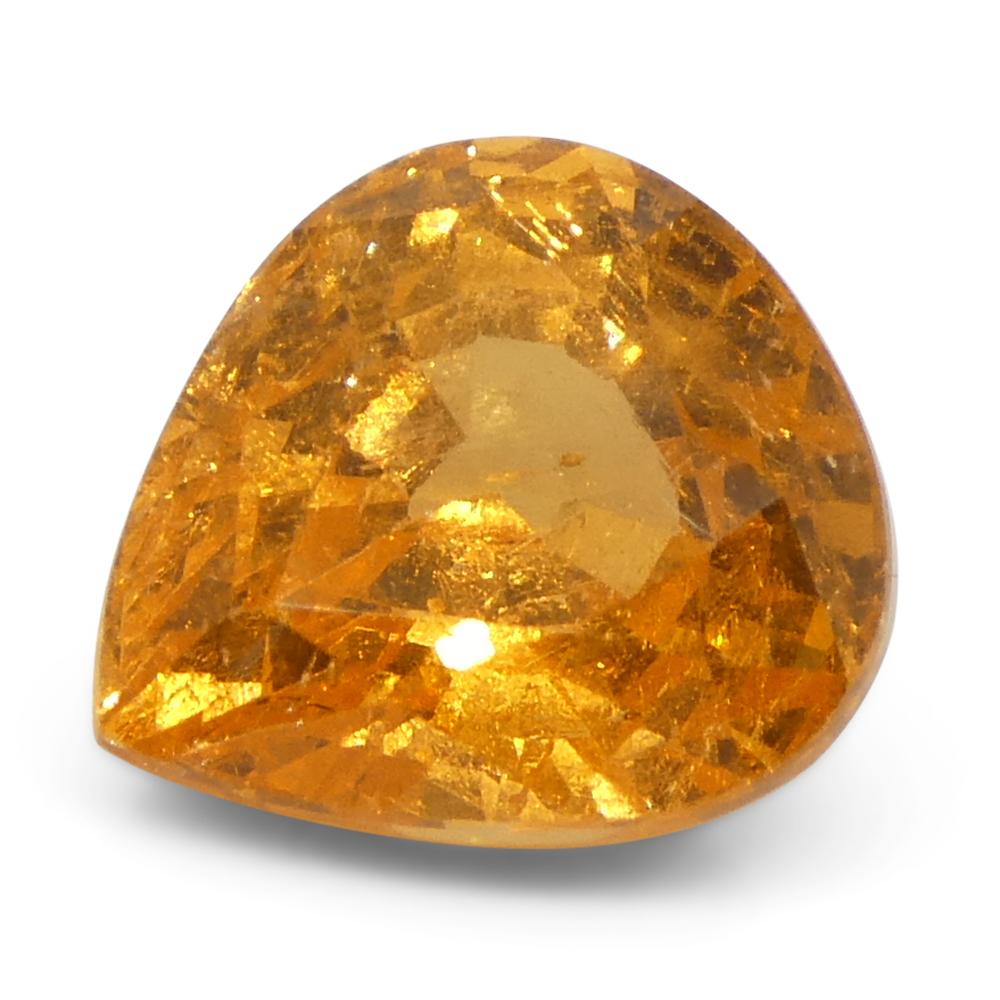 2.41ct Pear Fanta Orange Mandarin Spessartite/Spessartine Garnet from Namibia For Sale 1
