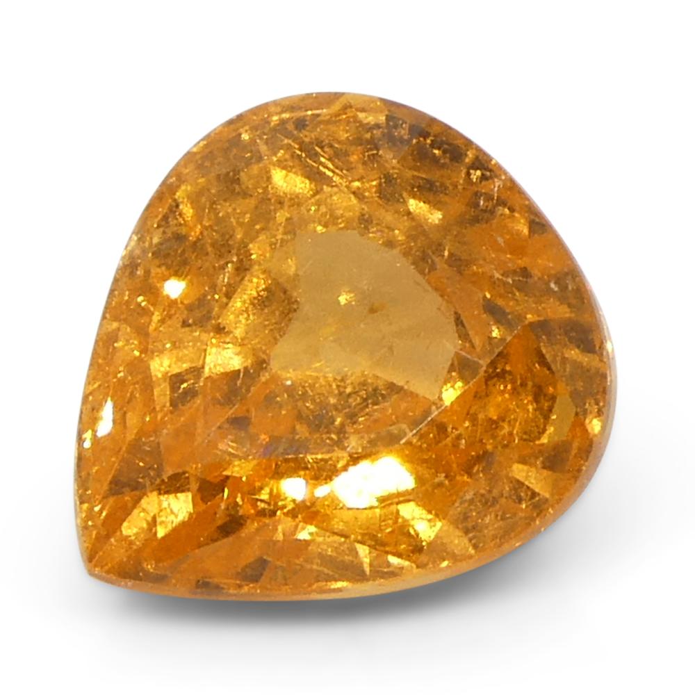 2.41ct Pear Fanta Orange Mandarin Spessartite/Spessartine Garnet from Namibia For Sale 3