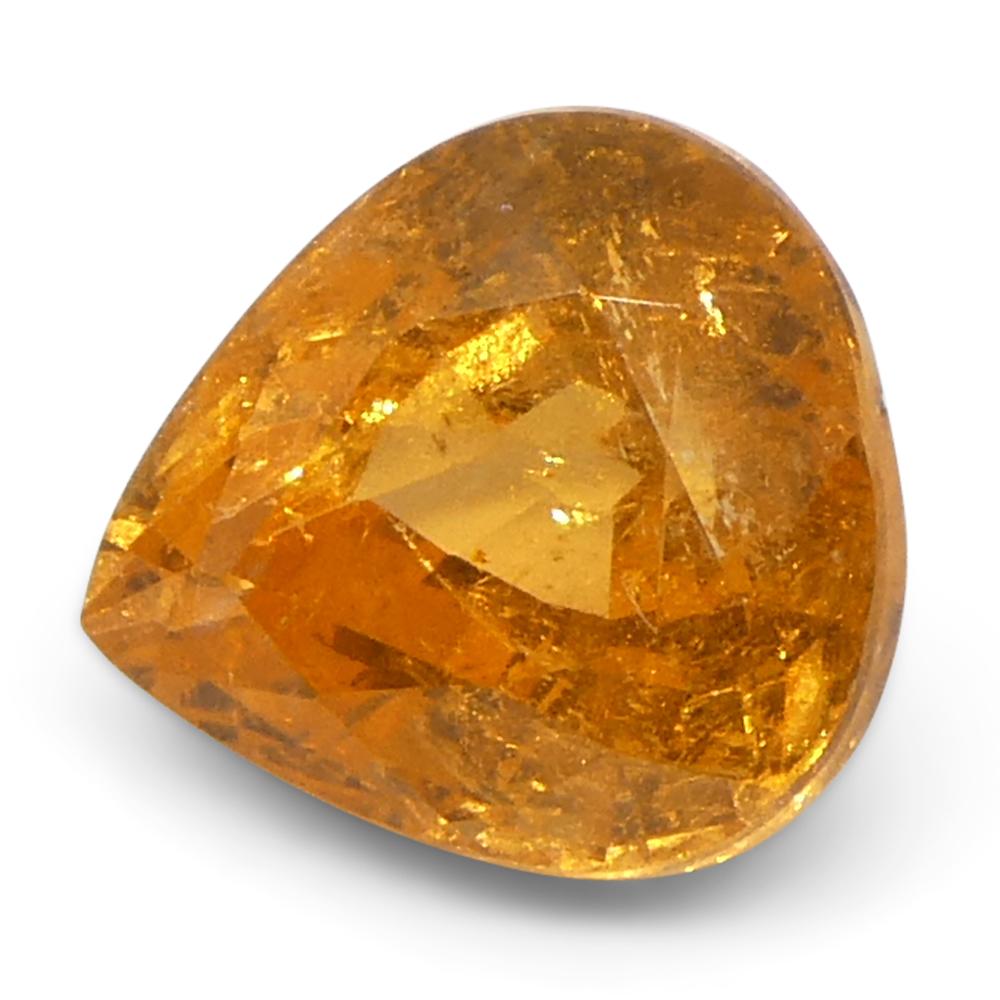 2.41ct Pear Fanta Orange Mandarin Spessartite/Spessartine Garnet from Namibia For Sale 4