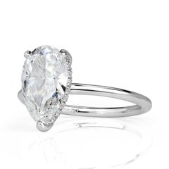 2.41ct Pear Shaped Diamond Engagement Ring