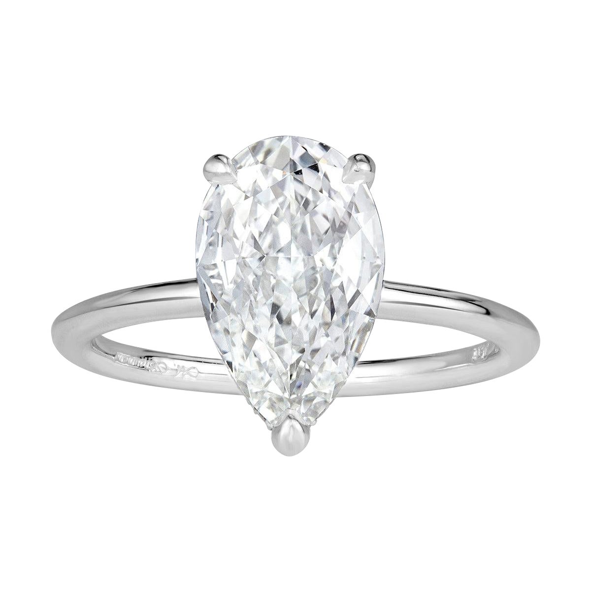 2.41ct Pear Shaped Diamond Engagement Ring