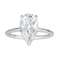 2.41ct Pear Shaped Diamond Engagement Ring