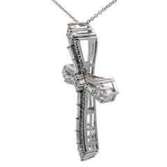 Sebastian Bernards 2.42 Carat, 14 Karat Gold Diamond Cross Pendant