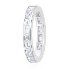 Auction - 2.42 Carat Baguette Diamond Eternity Band Ring