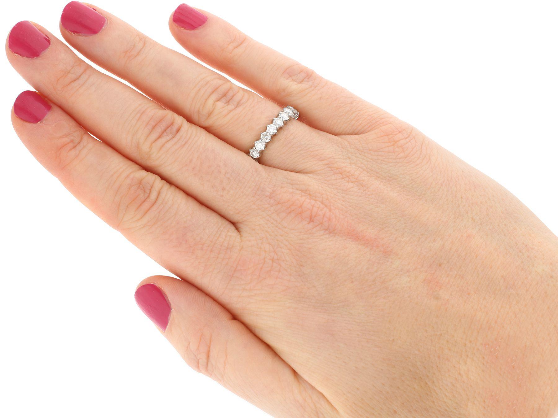 Women's or Men's Vintage 2.42 Carat Diamond and White Gold Full Eternity Ring For Sale