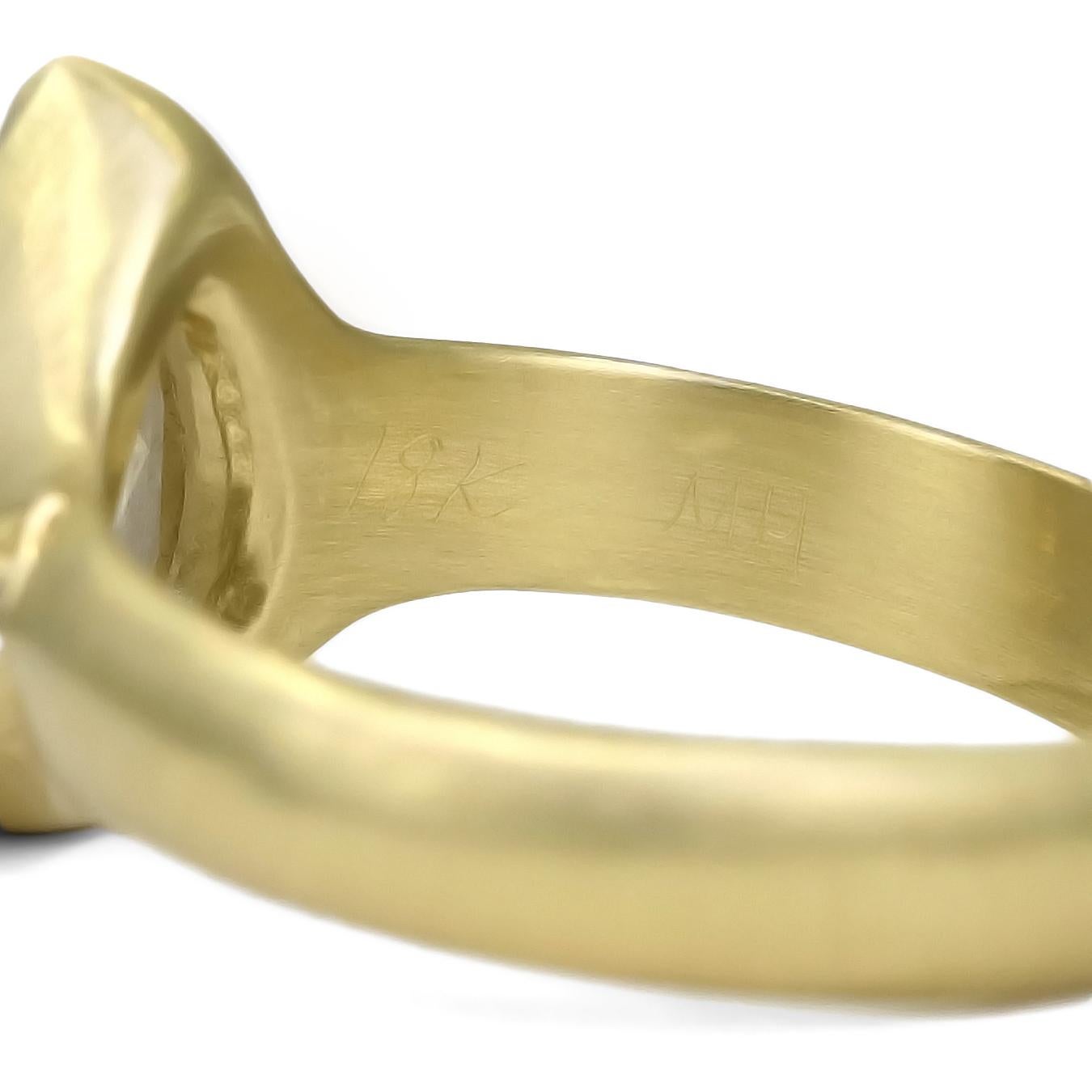Pear Cut 2.42 carat Double-Cut Diamond Pear Yellow Gold Ring, Monica Marcella 2024