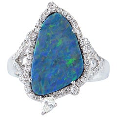 2.42 Carat Opal Diamond 18 Karat Gold Ring