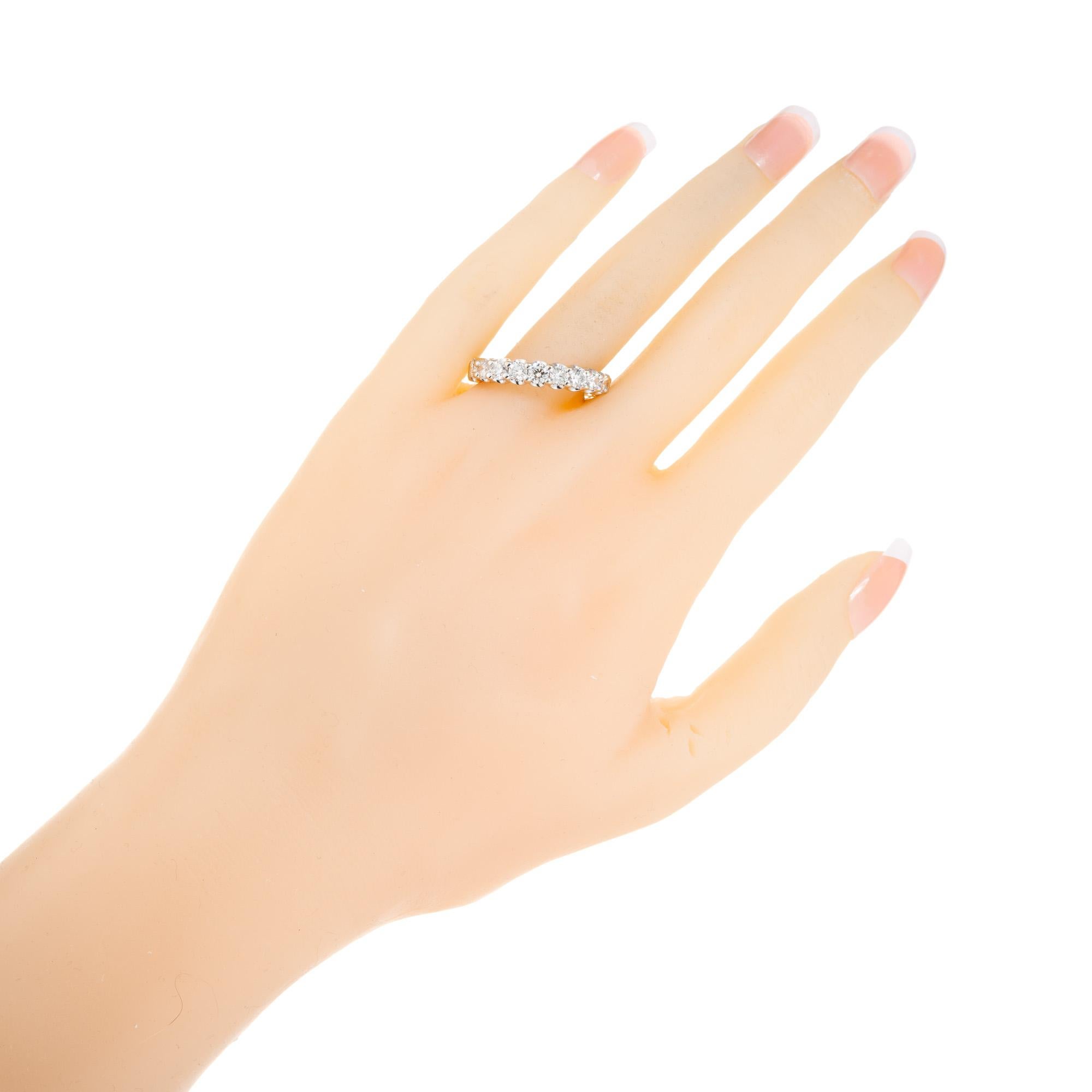 2.42 Carat Round Diamond White Gold Wedding Band Ring For Sale 3