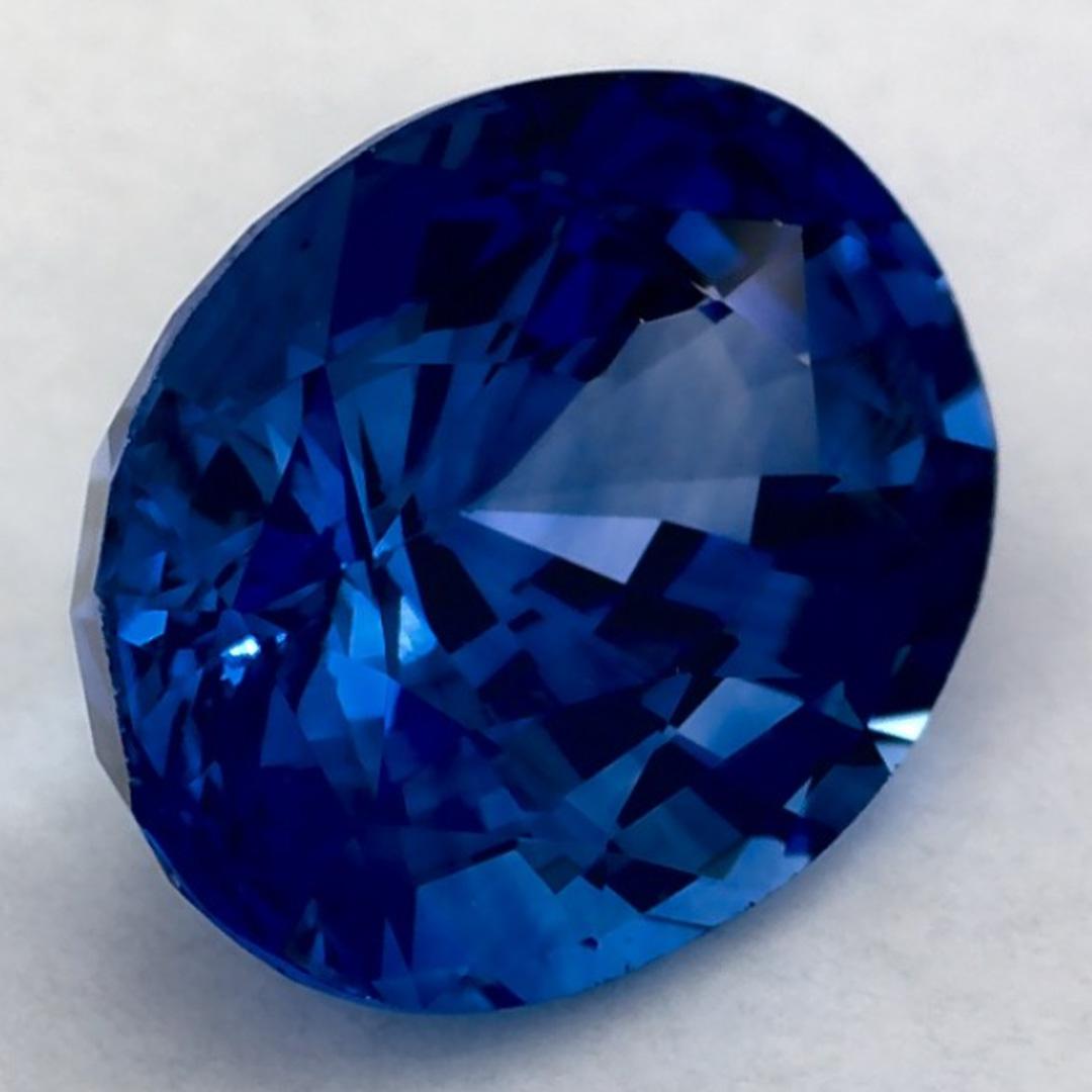2.42 qt Zafiro Azul Oval Gema Suelta Corte oval en venta
