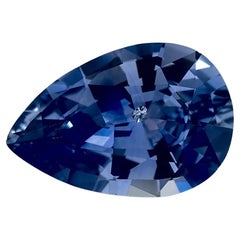 Gema suelta de zafiro azul pera de 2.42 qt