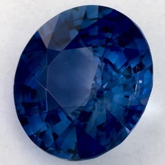 2.42 Ct Blue Sapphire Round Loose Gemstone (pierre précieuse en vrac)