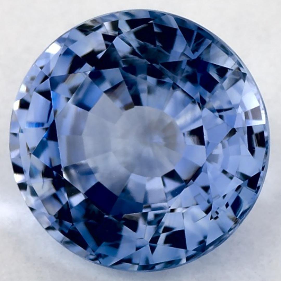 Taglio rotondo 2.42 carati di zaffiro blu rotondo sfuso in vendita