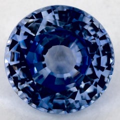 2.42 Karat Blauer runder Saphir, loser Edelstein