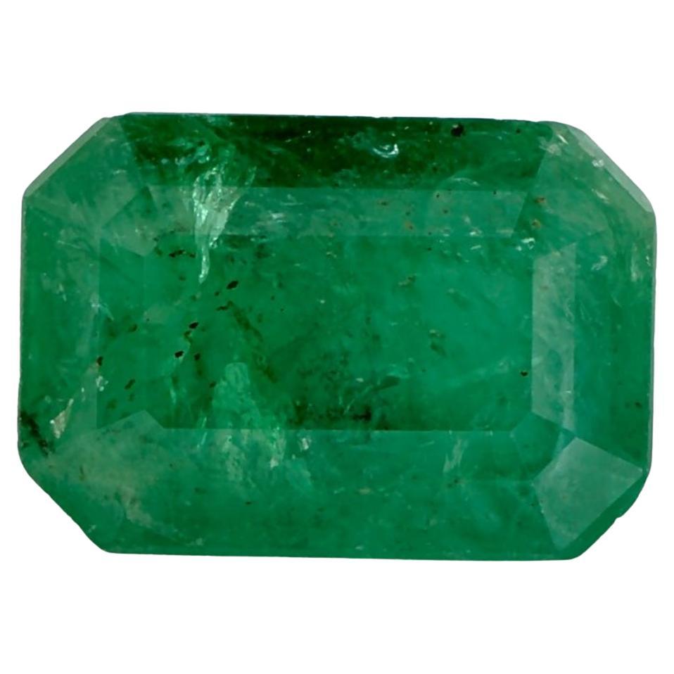 2.42 Ct Emerald Octagon Cut Loose Gemstone For Sale