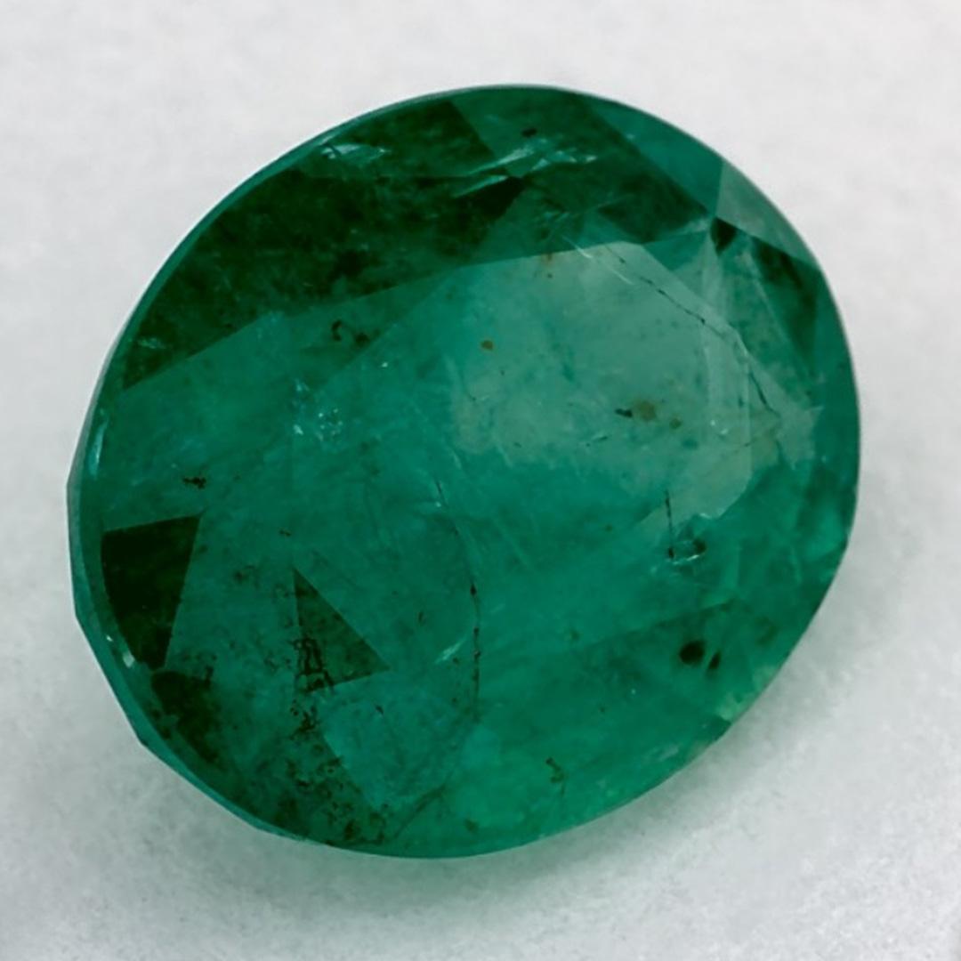 Oval Cut 2.42 Ct Emerald Oval Loose Gemstone For Sale