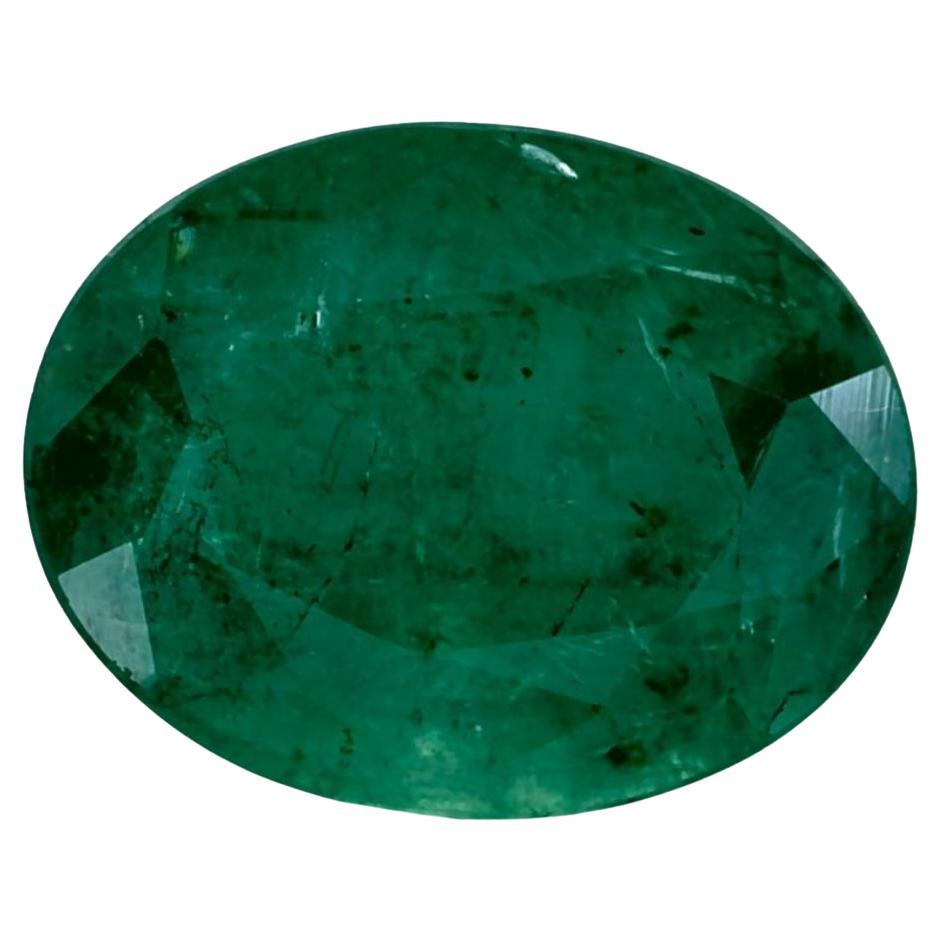 2.42 Ct Emerald Oval Loose Gemstone For Sale