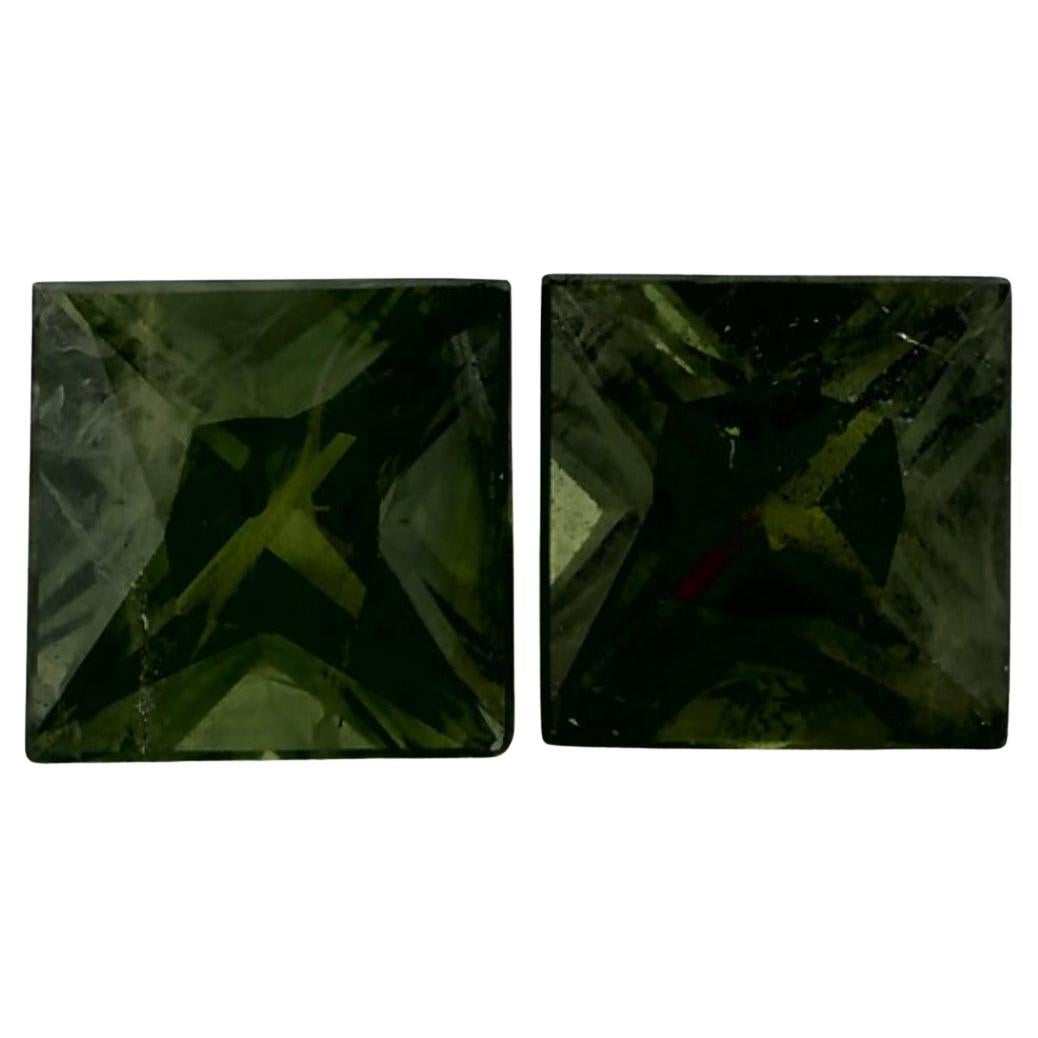 2.42 Ct Green Sapphire Asscher Loose Gemstone