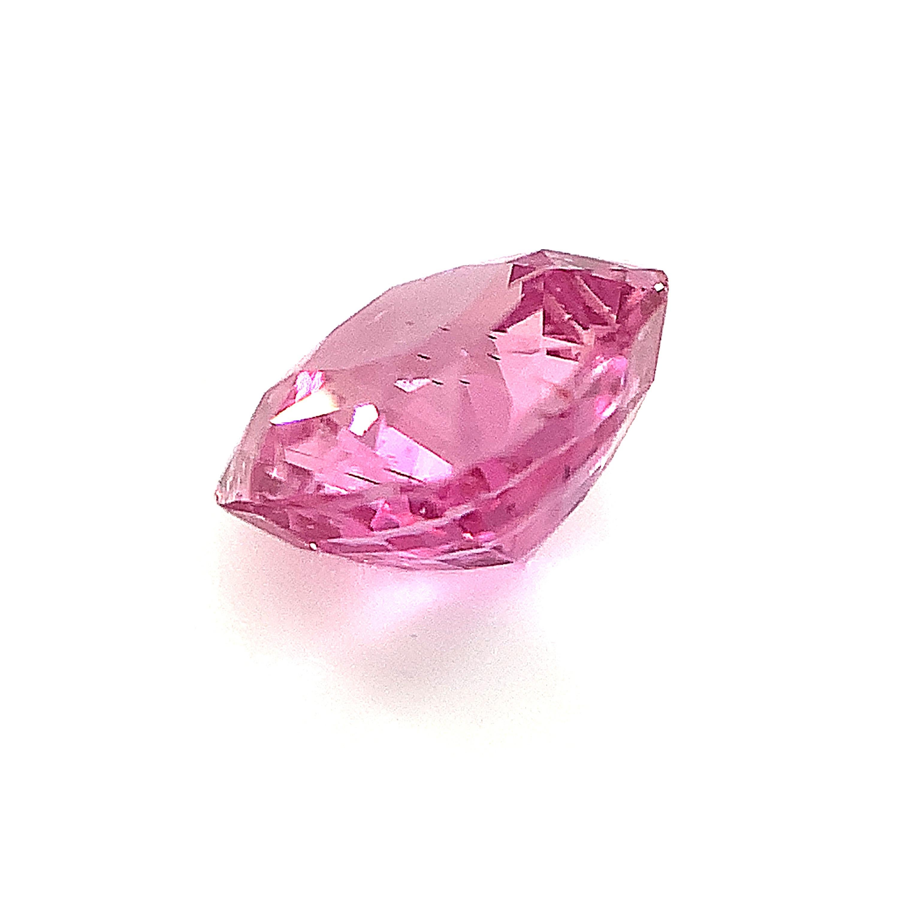 2.42 Carat Cushion Cut Pink Sapphire, Unset Loose Gemstone, GIA Certified 2