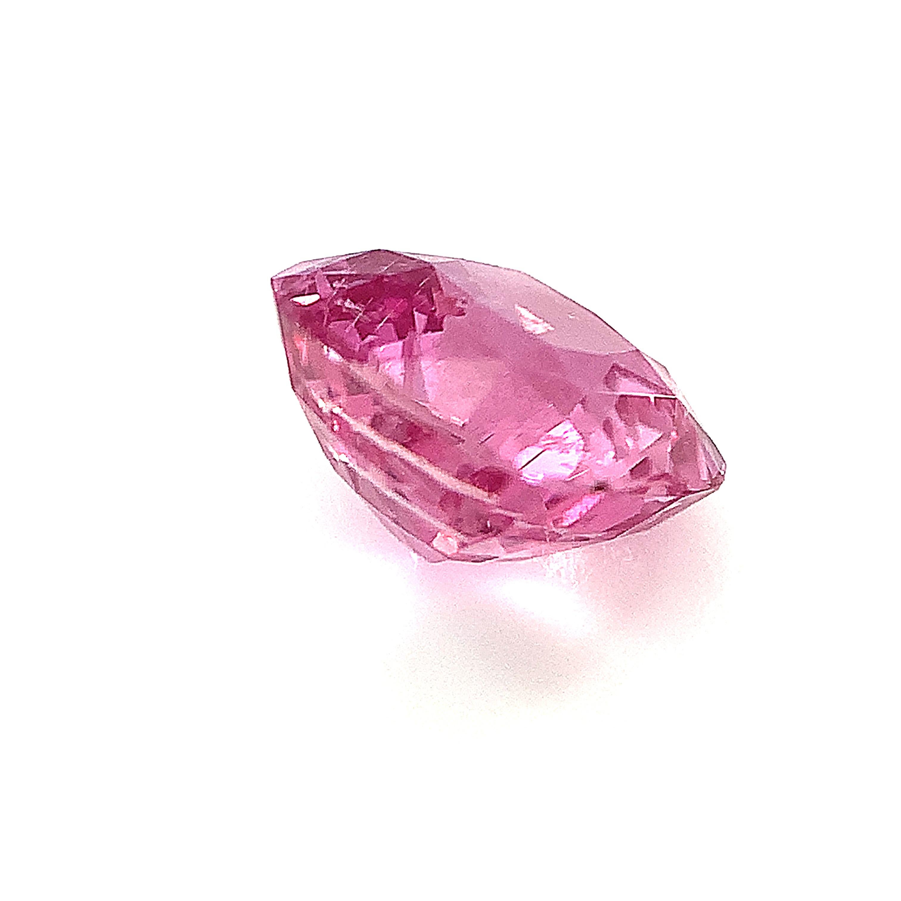 2.42 Carat Cushion Cut Pink Sapphire, Unset Loose Gemstone, GIA Certified 3